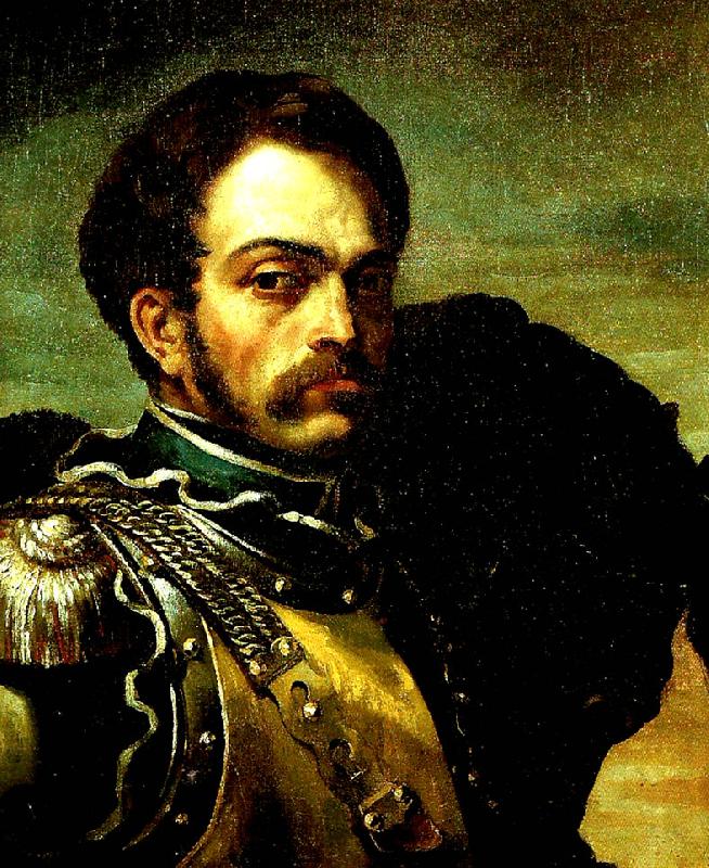 Theodore   Gericault portrait de carabinier